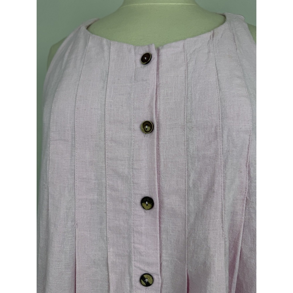 Free People Free-est Cielo Blouse Linen Cotton Blend Tunic/Dress in Pink size S - Picture 6 of 13